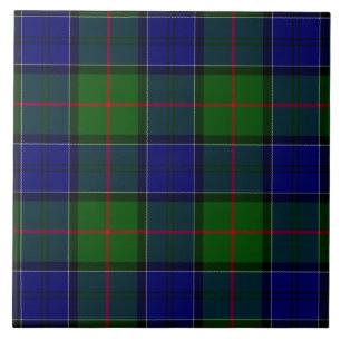 Colquhoun tartan blue green plaid ceramic tile