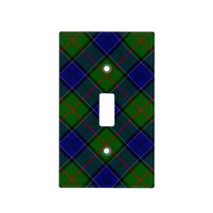 Colquhoun tartan blue green plaid light switch cover