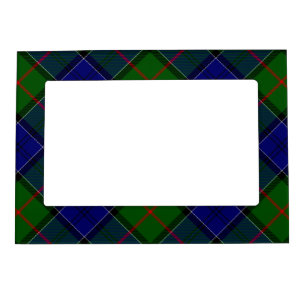 Colquhoun tartan blue green plaid magnetic photo frame