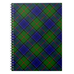 Colquhoun tartan blue green plaid notebook