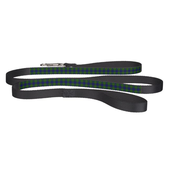 Colquhoun tartan blue green plaid pet leash (Full)