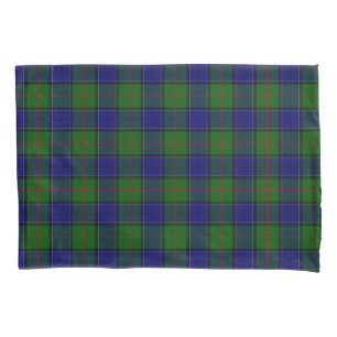Colquhoun tartan blue green plaid pillow case