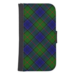 Colquhoun tartan blue green plaid samsung s4 wallet case