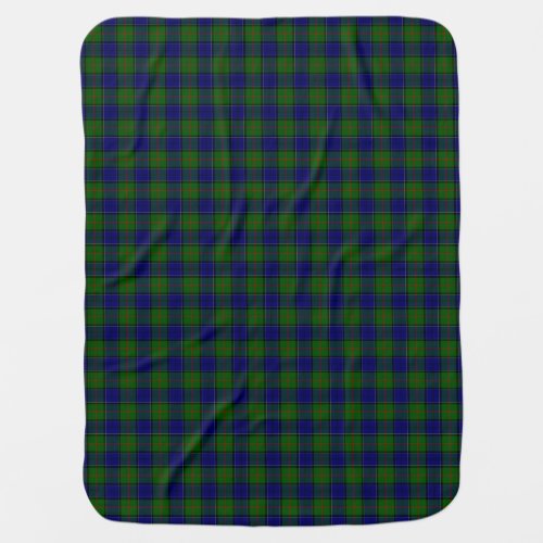 Colquhoun tartan blue green plaid swaddle blanket