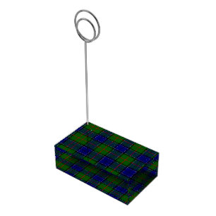 Colquhoun tartan blue green plaid table card holder