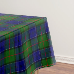 Colquhoun tartan blue green plaid tablecloth