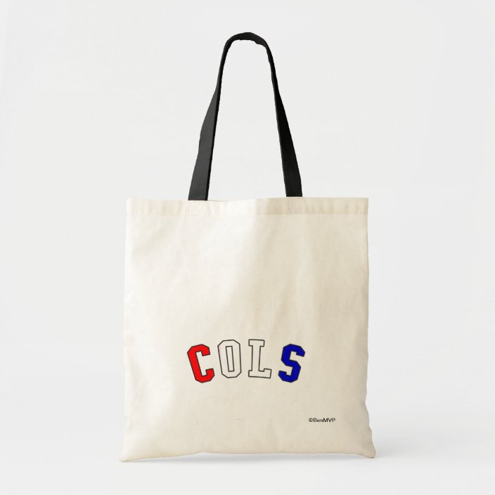 COLS in Ohio State Flag Colors Canvas Bag