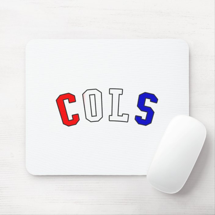 COLS in Ohio State Flag Colors Mousepad
