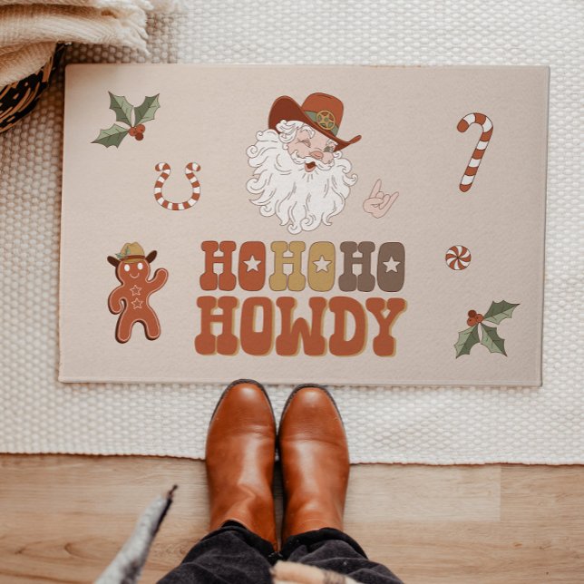 COLT Ho Ho Ho Howdy Cowboy Christmas Doormat (Creator Uploaded)
