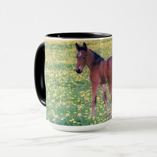 Colt in Dandelion Field Mug (Front Left)