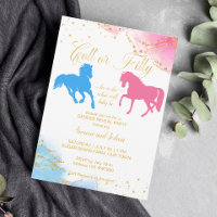 Colt or filly He or she pink blue gender reveal