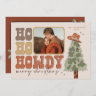 COLT Retro Bohemian Western Cowboy Christmas Card