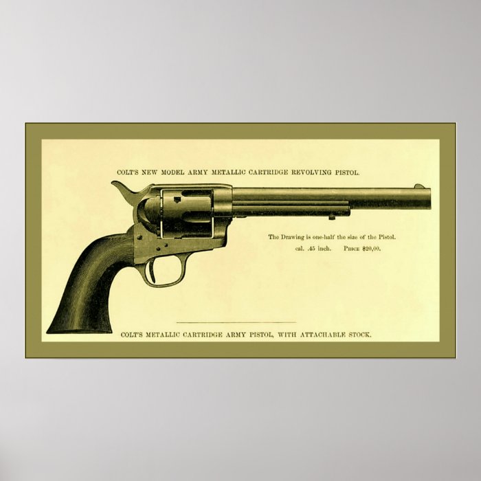 Colt Revolver ~ 1878 ~ Vintage Advertising Posters