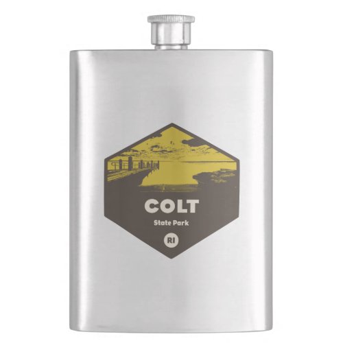 Colt State Park Rhode Island Flask