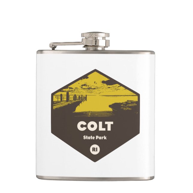 Colt State Park Rhode Island Flask (Front)
