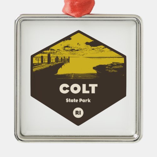 Colt State Park Rhode Island Metal Ornament