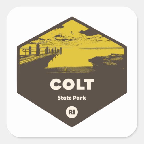 Colt State Park Rhode Island Square Sticker