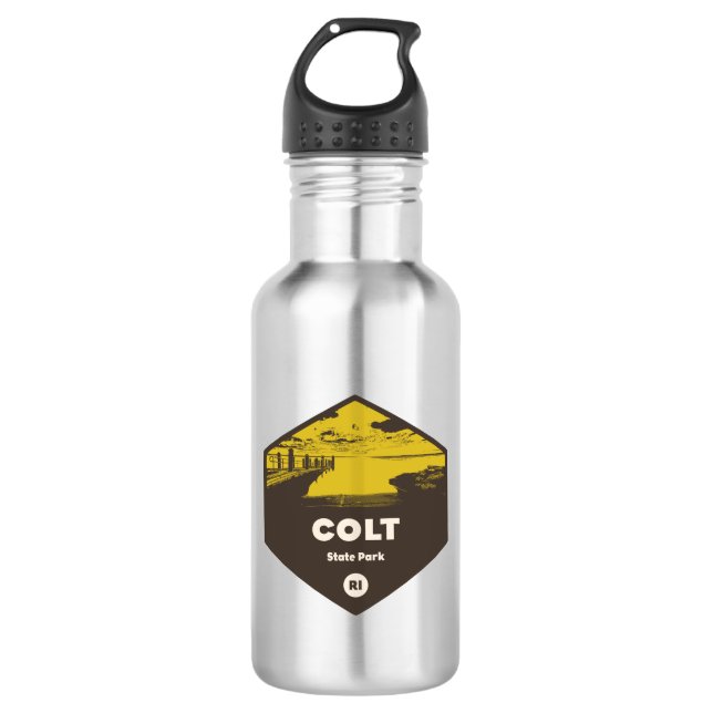 Colt State Park Rhode Island Stainless Steel Water Bottle (Front)