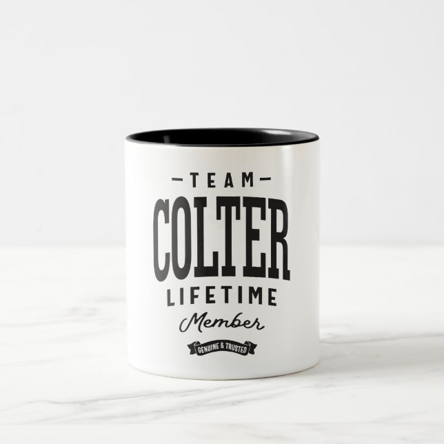 Colter Lifetime Member Personalized Name Colter Two-Tone Coffee Mug (Center)