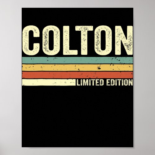 Colton Gift Name Personalized Funny Retro Vintage Poster
