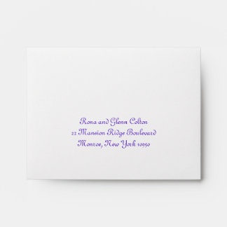 Colton Purple Green Flower RSVP Envelope