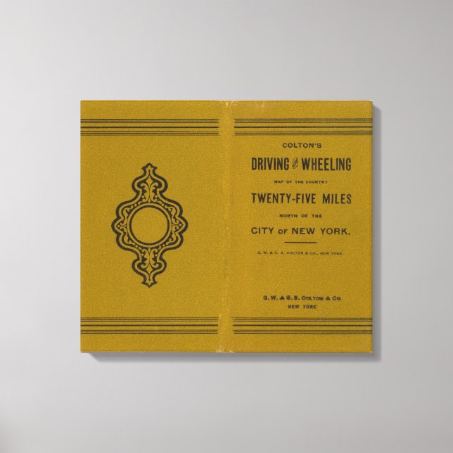 Colton's Driving and Wheeling Map of the US 2 Canvas Print (Front)