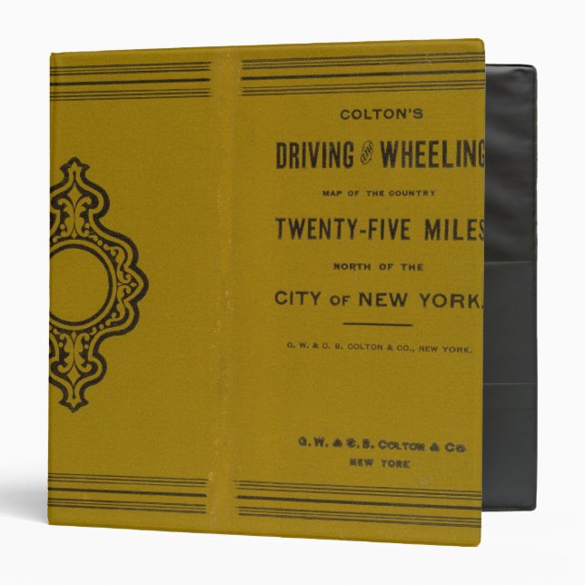Colton's Driving and Wheeling Map of the US 3 Ring Binder (Front/Inside)
