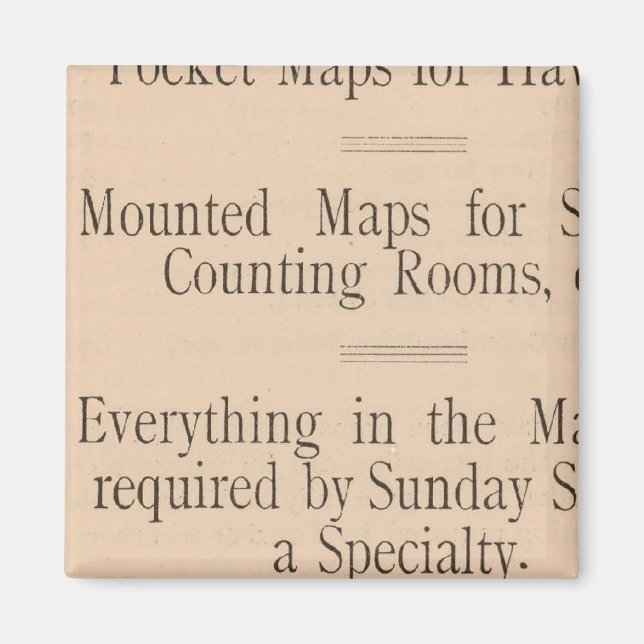 Colton's Driving and Wheeling Map of the US Magnet (Front)
