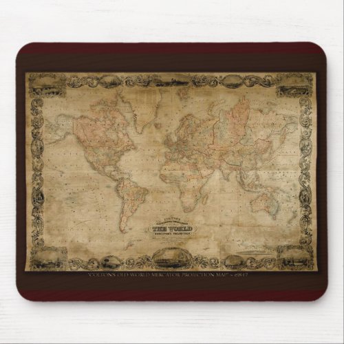 COLTONS old world map c1847 Mouse Pad