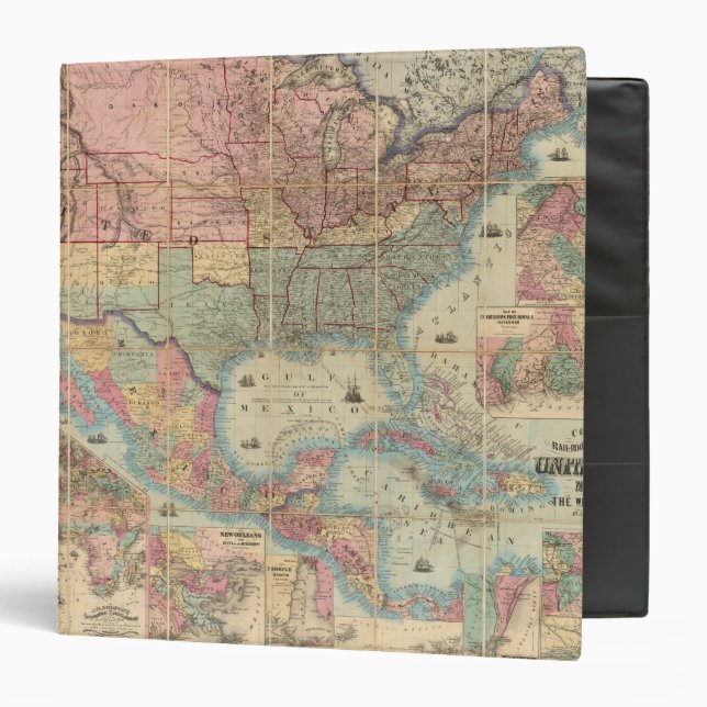 Colton's Railroad And Military Map Binder (Front/Inside)