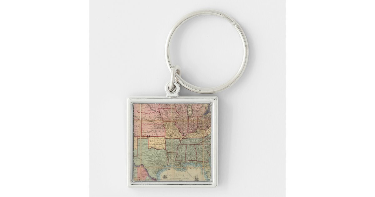 Colton's Railroad And Military Map Keychain | Zazzle