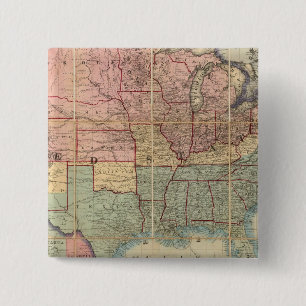 Colton's Railroad And Military Map Pinback Button