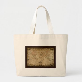 Coltons Vintage World Map Tote Bag by EarthGifts at Zazzle
