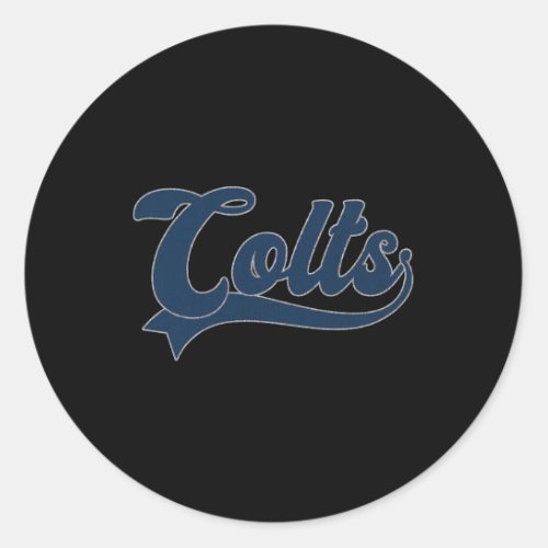 Colts Name Vintage Retro Gift Men Women Boy Girl 1 Classic Round Sticker