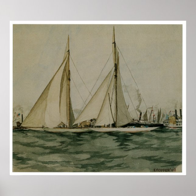 Columbia and Shamrock 1899 Poster (Front)