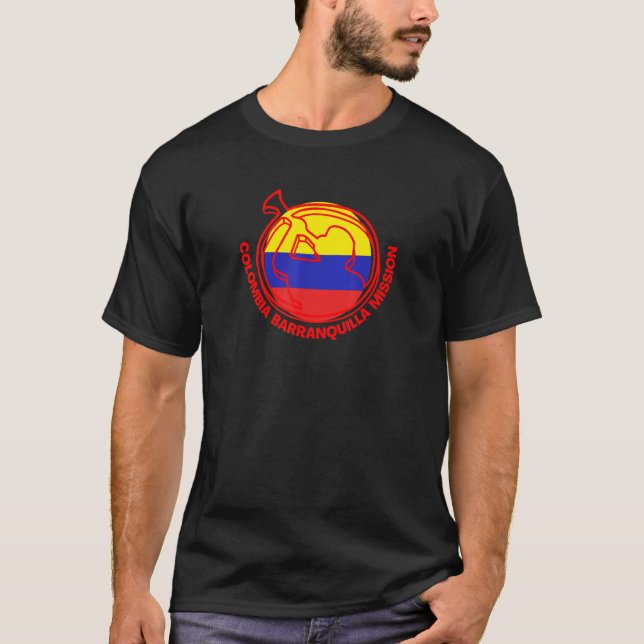 Columbia Barranquilla LDS Mission Proud Mormon Mis T-Shirt (Front)