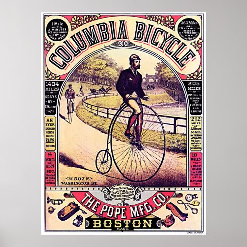 Columbia Bicycle Poster