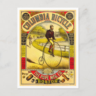 Columbia Bicycle Vintage Advertisement Postcard
