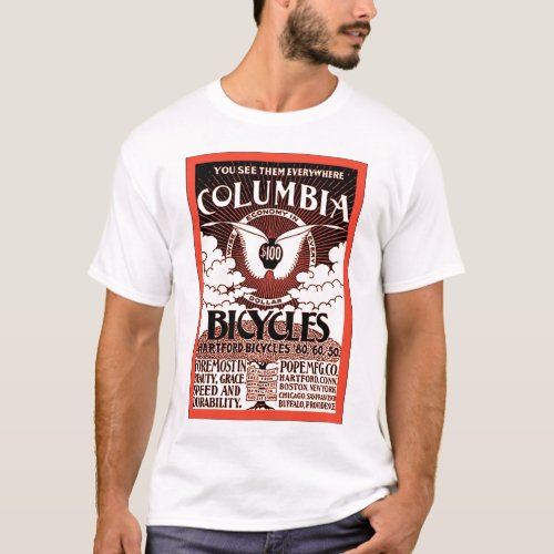 Columbia Bicycles  Vintage Bicycle Advertising T_Shirt