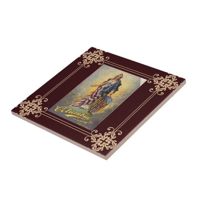 Columbia Brewing Co. Poster Ceramic Tile (Side)