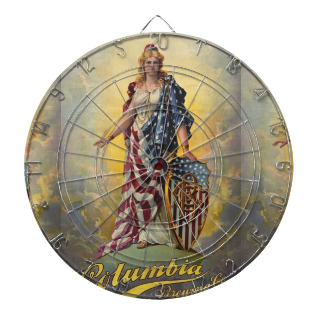 Columbia Brewing Co. Poster Dart Board (Front)