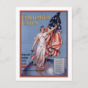 Columbia Calls Postcard
