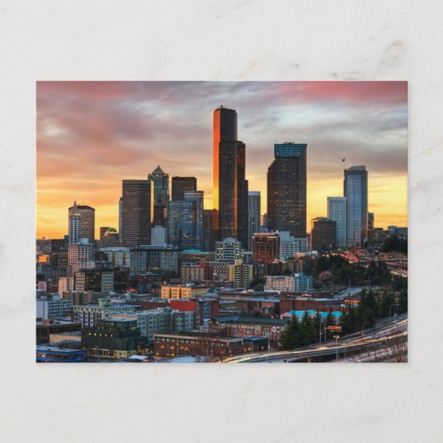 Columbia center and downtown Seattle, Seattle Postcard (Front)