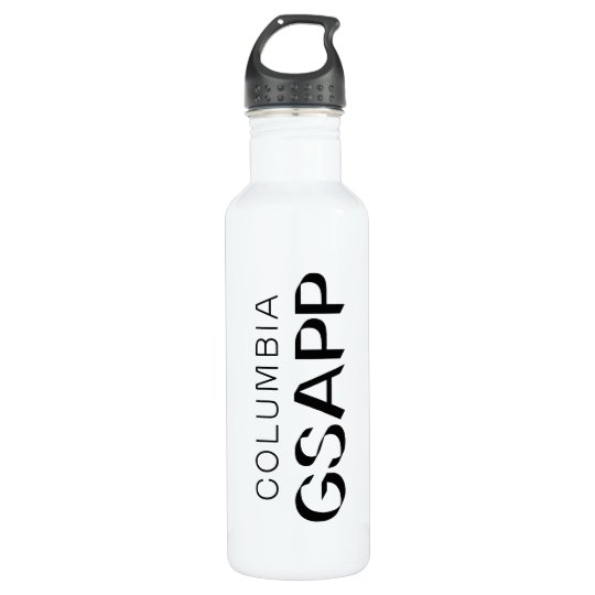 Columbia GSAPP Black Logo Stainless Steel Water Bottle