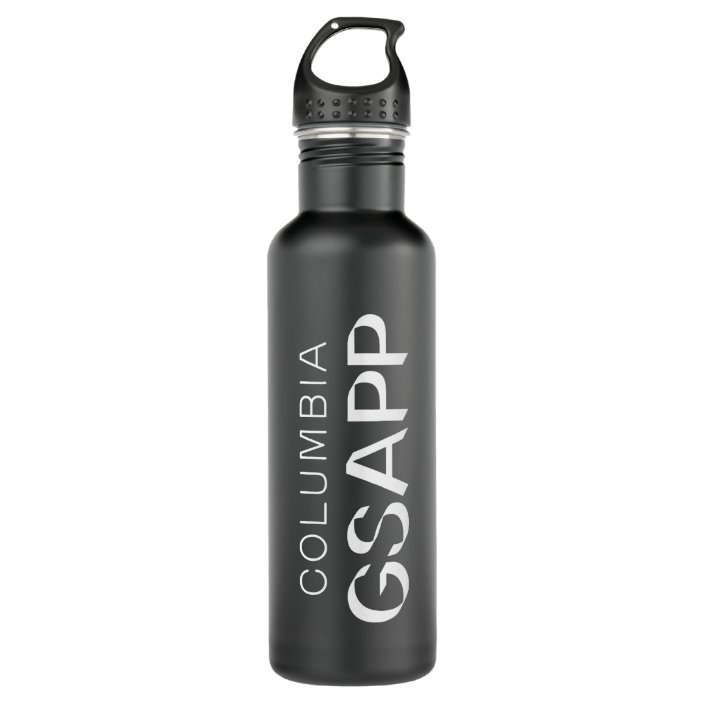 Columbia GSAPP White Logo Stainless Steel Water Bottle