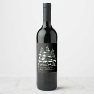 Columbia Inn Pine Tree Vermont A White Christmas Wine Label