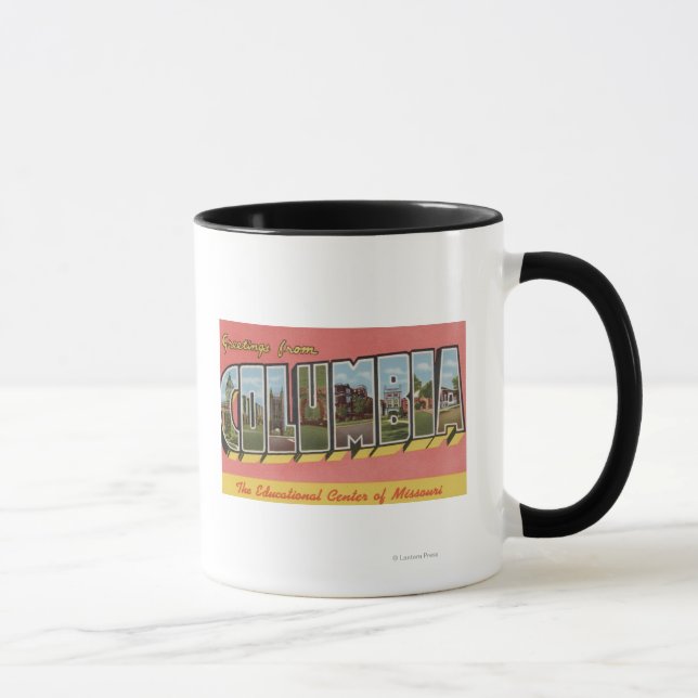 Columbia, Missouri - Large Letter Scenes Mug (Right)