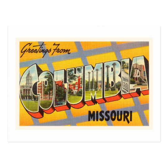Columbia Missouri MO Old Vintage Travel Souvenir Postcard