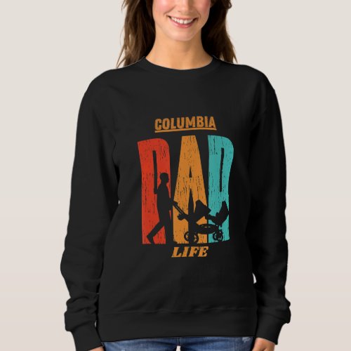 Columbia Native Funny State Flag Dad Parent Baby Sweatshirt