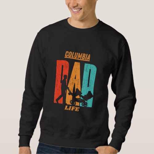 Columbia Native Funny State Flag Dad Parent Baby Sweatshirt